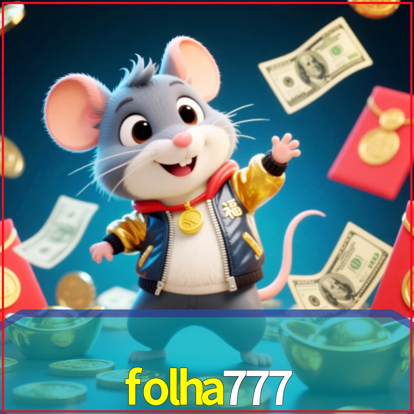 Slot machine 3D icon with number 7 and 1